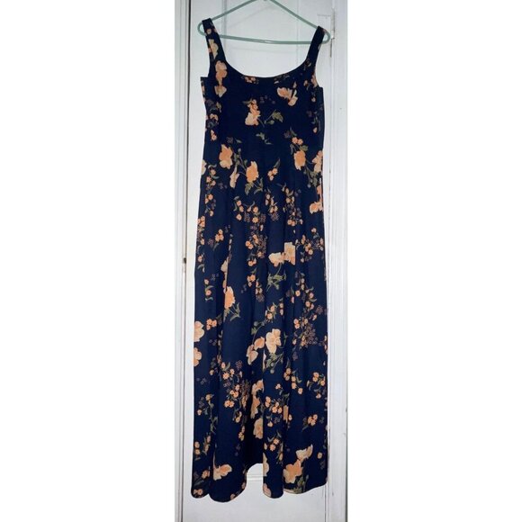 NWT Women’s Black Floral Maxi Dress Size Medium - Picture 2 of 7